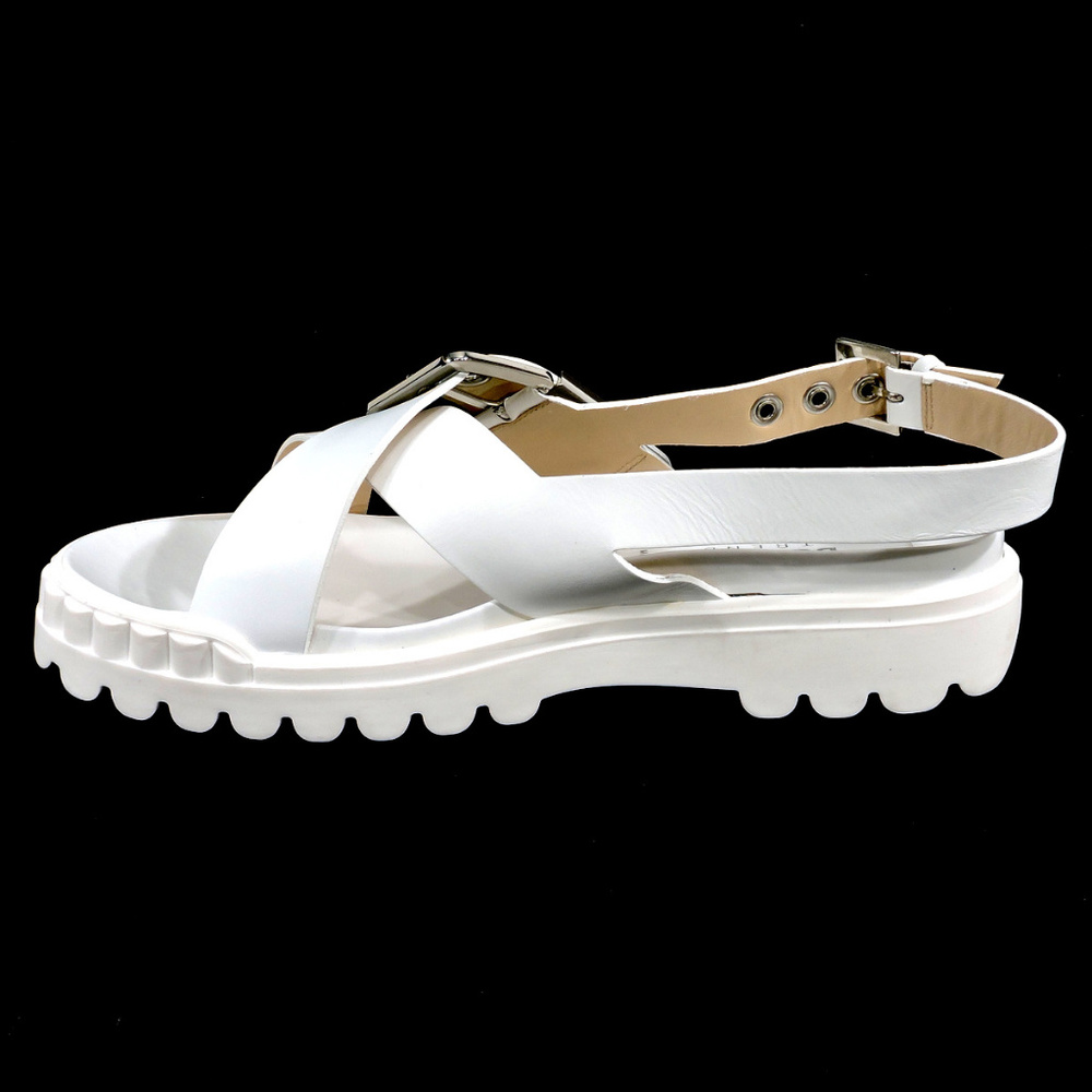 BALDININI WHITE SUMMER FLATS SANDALS - Picture 5 of 8